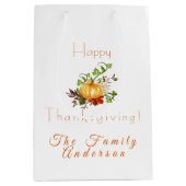 Happy thanksgiving pompoen waterverf medium cadeauzakje (Voorkant)