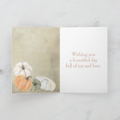 Happy Thanksgiving Pompoenen Aangepaste Bericht Kaart (Binnen)