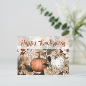 Happy Thanksgiving-pompoenen Briefkaart (Staand voorkant)