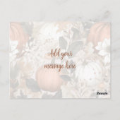 Happy Thanksgiving-pompoenen Briefkaart (Achterkant)