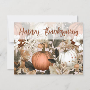 Happy Thanksgiving-pompoenen Briefkaart