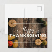 Happy Thanksgiving-pompoenen Briefkaart (Voorkant / Achterkant)