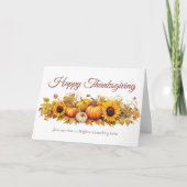 Happy Thanksgiving Pompoenen Custom Company Feestdagen Kaart (Voorkant)