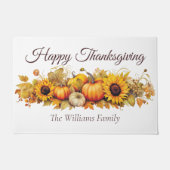 Happy Thanksgiving  Pompoenen Custom Herfst Deurmat (Voorkant)