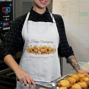 Happy Thanksgiving  Pompoenen Custom Herfst Standaard Schort
