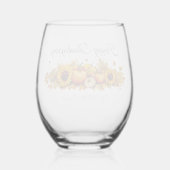 Happy Thanksgiving  Pompoenen Custom Herfst Wijnglas Zonder Voet (Achterkant)