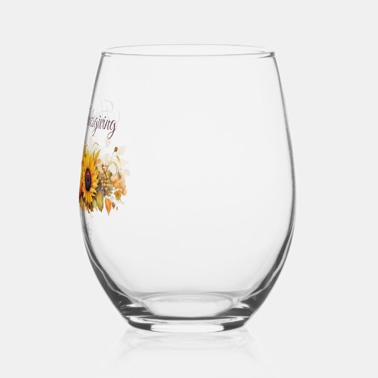 Happy Thanksgiving  Pompoenen Custom Herfst Wijnglas Zonder Voet (Links)