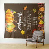 Happy Thanksgiving Pompoenen & Herfst Foliage Wandkleed (In Situ (horizontaal))