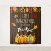 Happy Thanksgiving Pompoenen & Herfst Foliage Wandkleed (Voorkant)