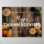 Happy Thanksgiving-pompoenen Poster (Voorkant)