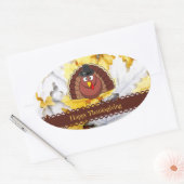 Happy Thanksgiving, populair design, oval Sticker (Envelop)
