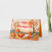 Happy Thanksgiving Populaire Mooie Herfst Kaart (Voorkant)