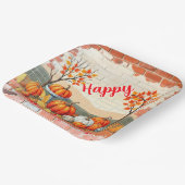 Happy Thanksgiving Populaire Mooie Herfst Papieren Bordje (Gebogen)
