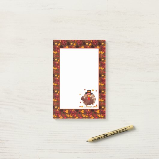Happy Thanksgiving Post-it® Notes (Op bureau)