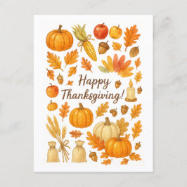 Happy Thanksgiving Postcard Briefkaart