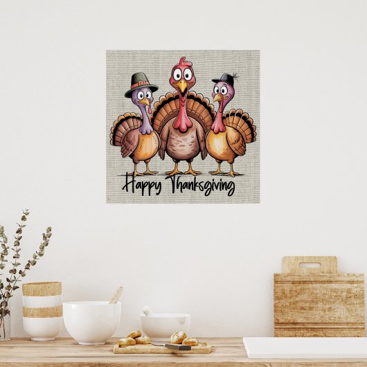Happy Thanksgiving Poster (Keuken)