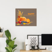 Happy Thanksgiving Poster (Thuiskantoor)