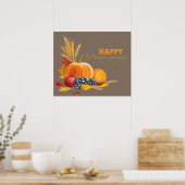Happy Thanksgiving Poster (Keuken)