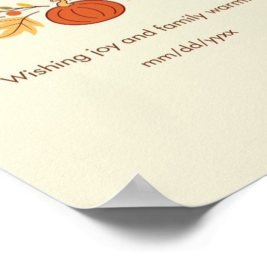 Happy Thanksgiving Poster (Hoek)