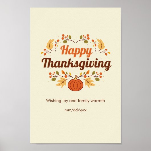 Happy Thanksgiving Poster (Voorkant)