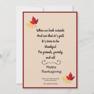Happy Thanksgiving-prijsopgave - Aangepaste fotoka Feestdagenkaart