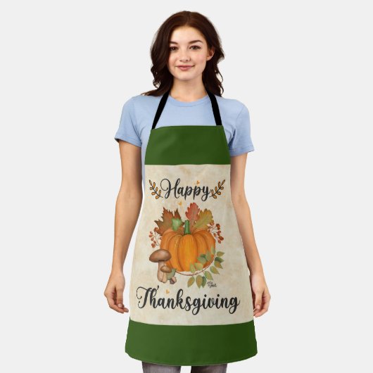 Happy Thanksgiving, Pumpkin Apron Schort (Gedragen)