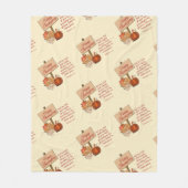 HAPPY THANKSGIVING Pumpkin Autumn Fall Leaves Fleece Deken (Voorkant)
