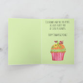 Happy Thanksgiving Pumpkin Cupcake Kaart (Binnen)