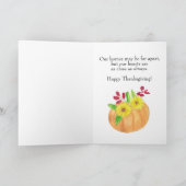 Happy Thanksgiving Pumpkin en zonnebloemen Kaart (Binnen)