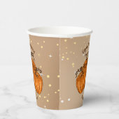 Happy Thanksgiving Pumpkin Glitter Papieren Bekers (Rechts)