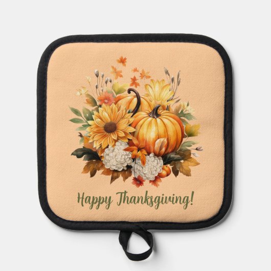Happy Thanksgiving Pumpkin Harvest Design Pannenlap (Voorkant)
