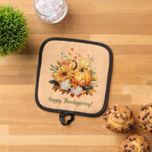 Happy Thanksgiving Pumpkin Harvest Design Pannenlap (Top down)