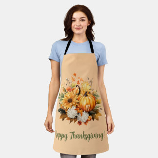 Happy Thanksgiving Pumpkin Harvest Design Schort