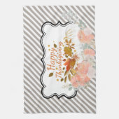  Happy Thanksgiving Pumpkin Kitchen Towel Theedoek (Verticaal)