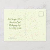 Happy Thanksgiving Pumpkin Leaves Art Feestdagenkaart (Achterkant)