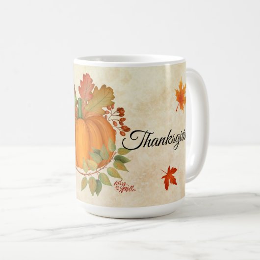 Happy Thanksgiving Pumpkin-Mok Koffiemok (Voorkant rechts)