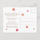 Happy Thanksgiving Pumpkin New Home Address Moving Aankondigingskaart (Achterkant)