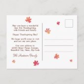 Happy Thanksgiving Pumpkin New Home Address Moving Aankondigingskaart (Achterkant)