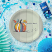 Happy Thanksgiving Pumpkin Papieren Bordje (Feest)