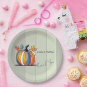 Happy Thanksgiving Pumpkin Papieren Bordje (Feest)