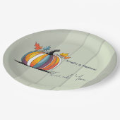 Happy Thanksgiving Pumpkin Papieren Bordje (Gekanteld)