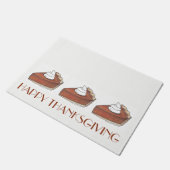 Happy Thanksgiving Pumpkin Pie Autumn Herfst Holid Deurmat (Schuin)