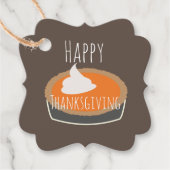 Happy Thanksgiving Pumpkin Pie Dinner Trees Bedankjes Labels (Voorkant)