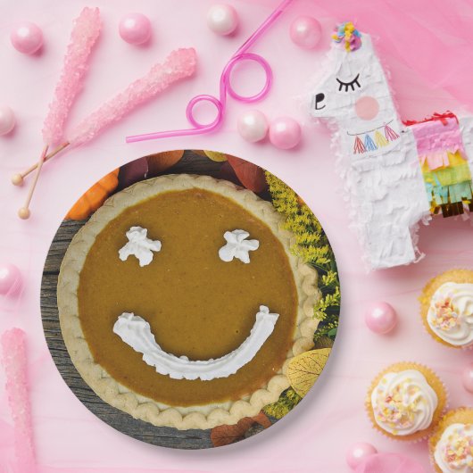 Happy Thanksgiving Pumpkin Pie Papieren Bordje (Feest)