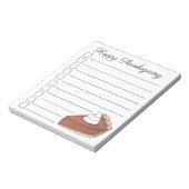 Happy Thanksgiving Pumpkin Pie Slice Checklist Notitieblok (Linkerzijde)