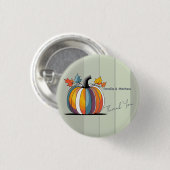 Happy Thanksgiving Pumpkin Ronde Button 3,2 Cm (Voorkant /achterkant)