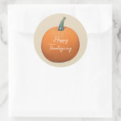 Happy Thanksgiving Pumpkin Ronde Sticker (Tas)