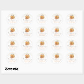 Happy Thanksgiving Pumpkin Ronde Sticker (Vel)