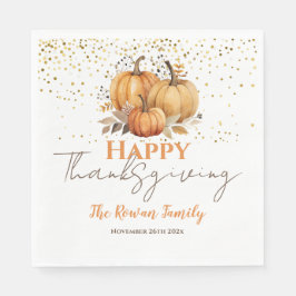 Happy Thanksgiving Pumpkin Servet