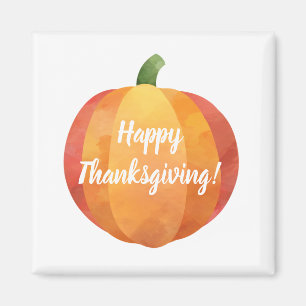 Happy Thanksgiving Pumpkin-Waterverf Magneet